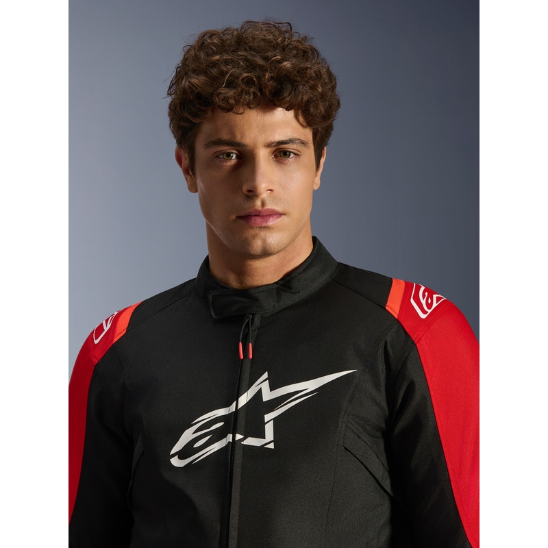 Αδιάβροχο μπουφάν μοτοσικλέτας Alpinestars T-SPS 2 κόκκινο-μαύρο-λευκό