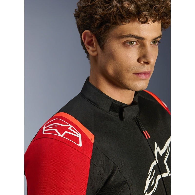 Αδιάβροχο μπουφάν μοτοσικλέτας Alpinestars T-SPS 2 κόκκινο-μαύρο-λευκό