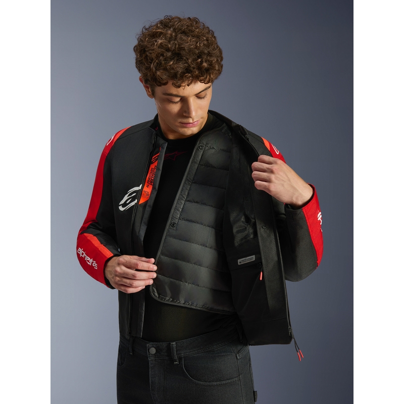 Αδιάβροχο μπουφάν μοτοσικλέτας Alpinestars T-SPS 2 κόκκινο-μαύρο-λευκό