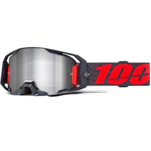 Γυαλιά motocross Toro 100% ARmatic με ασημί πλεξιγκλάς
