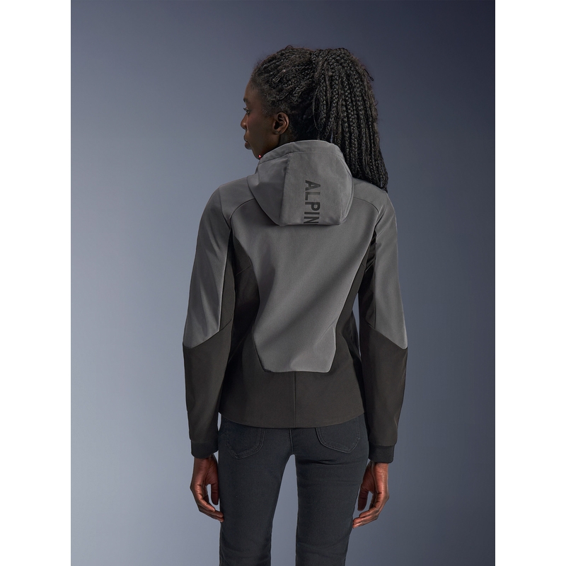 Γυναικείο μπουφάν μοτοσικλέτας Alpinestars Stella Radium Tech Hoodie σκούρο γκρι-μαύρο-ροζ