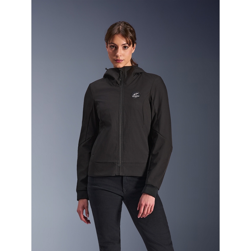 Γυναικείο μπουφάν μοτοσικλέτας Alpinestars Stella Radium Tech Hoodie, μαύρο