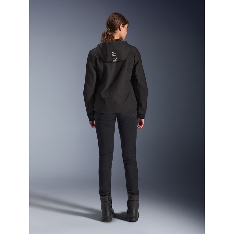 Γυναικείο μπουφάν μοτοσικλέτας Alpinestars Stella Radium Tech Hoodie, μαύρο