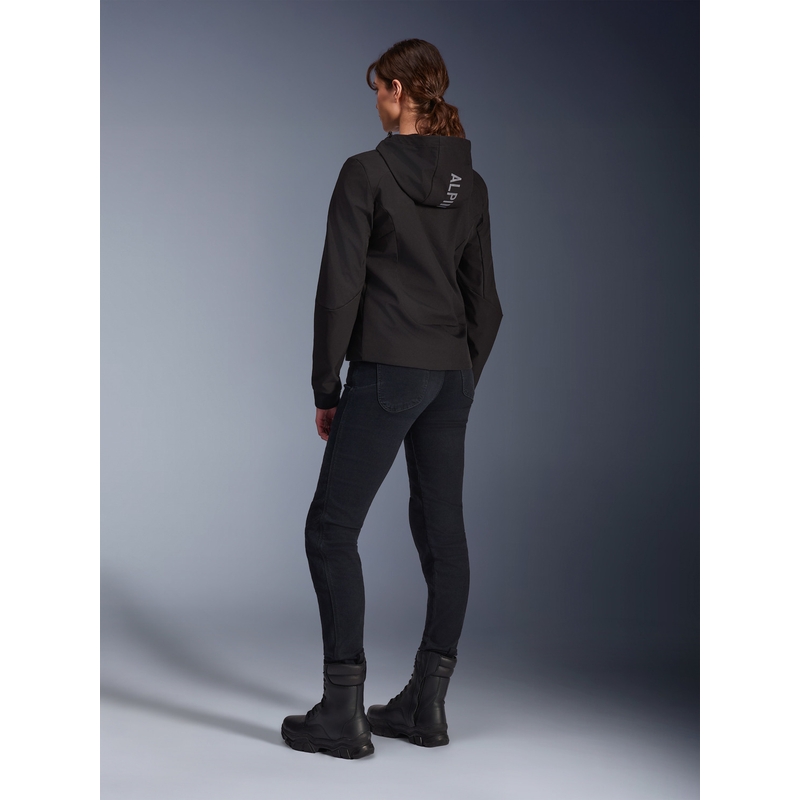 Γυναικείο μπουφάν μοτοσικλέτας Alpinestars Stella Radium Tech Hoodie, μαύρο