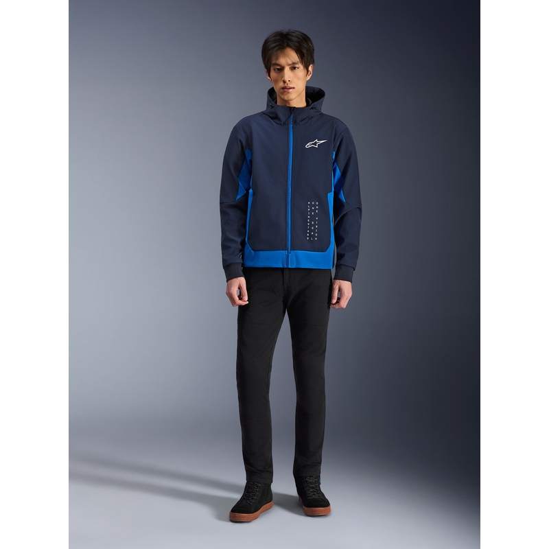 Φούτερ μοτοσικλέτας Alpinestars Radium Tech με κουκούλα σκούρο μπλε-μπλε