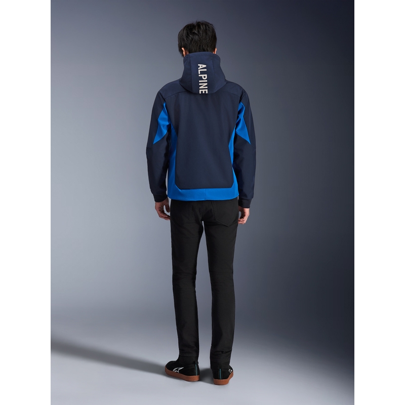 Φούτερ μοτοσικλέτας Alpinestars Radium Tech με κουκούλα σκούρο μπλε-μπλε