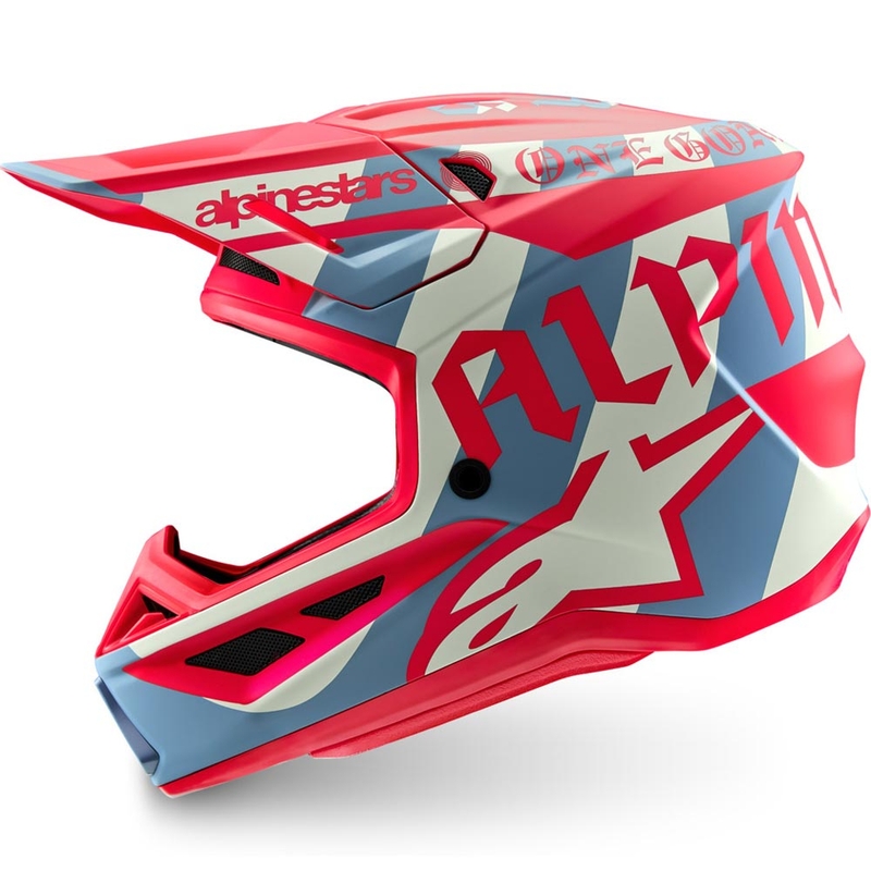 Κράνος motocross Beast Coast περιορισμένης έκδοσης Alpinestars Supertech S-M7 γκρι-μαύρο-πορτοκαλί