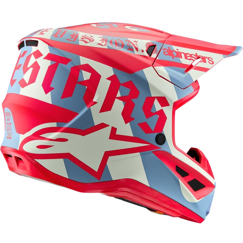 Κράνος motocross Beast Coast περιορισμένης έκδοσης Alpinestars Supertech S-M7 γκρι-μαύρο-πορτοκαλί