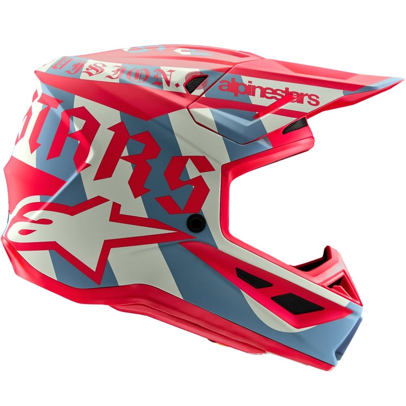 Κράνος motocross Beast Coast περιορισμένης έκδοσης Alpinestars Supertech S-M7 γκρι-μαύρο-πορτοκαλί