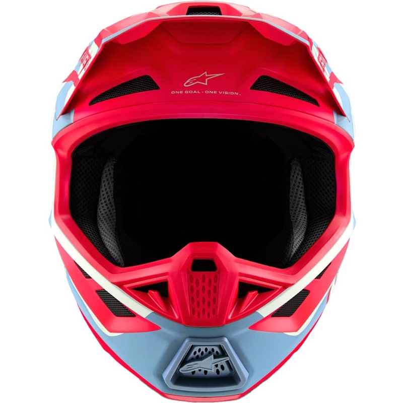 Κράνος motocross Beast Coast περιορισμένης έκδοσης Alpinestars Supertech S-M7 γκρι-μαύρο-πορτοκαλί