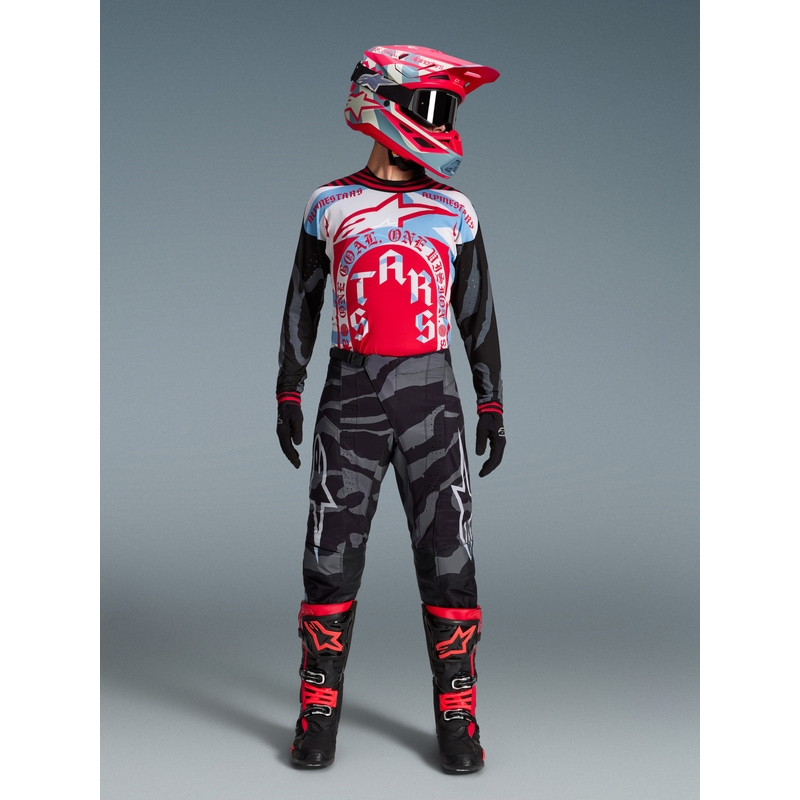 Τζέρσεϊ motocross Beast Coast περιορισμένης έκδοσης Alpinestars Techstar γκρι-μαύρο-πορτοκαλί