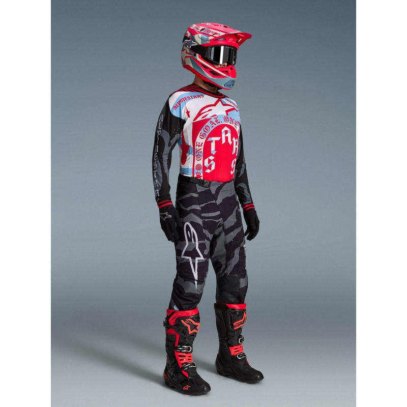 Τζέρσεϊ motocross Beast Coast περιορισμένης έκδοσης Alpinestars Techstar γκρι-μαύρο-πορτοκαλί