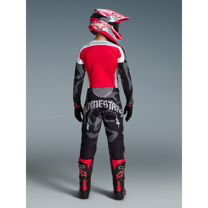 Τζέρσεϊ motocross Beast Coast περιορισμένης έκδοσης Alpinestars Techstar γκρι-μαύρο-πορτοκαλί