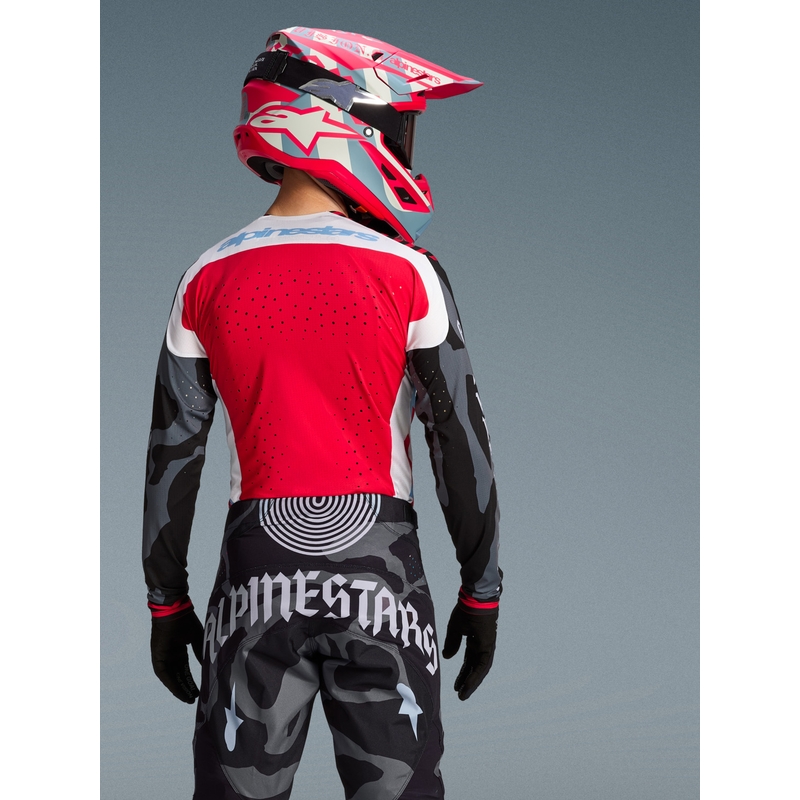 Τζέρσεϊ motocross Beast Coast περιορισμένης έκδοσης Alpinestars Techstar γκρι-μαύρο-πορτοκαλί