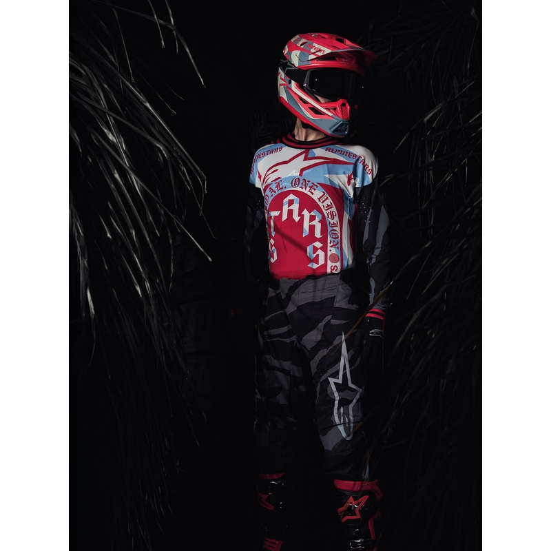 Τζέρσεϊ motocross Beast Coast περιορισμένης έκδοσης Alpinestars Techstar γκρι-μαύρο-πορτοκαλί