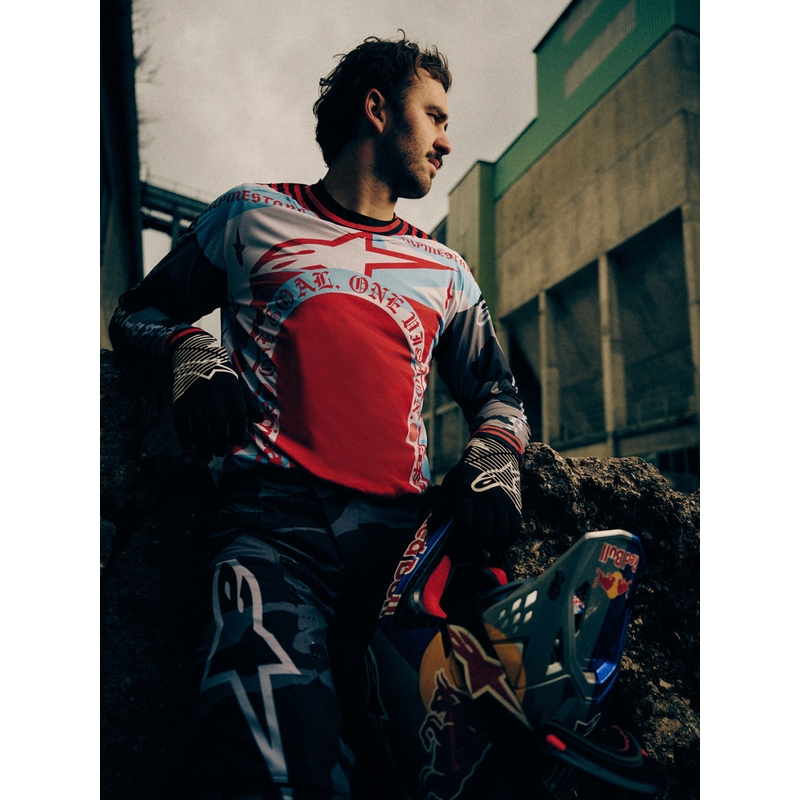 Τζέρσεϊ motocross Beast Coast περιορισμένης έκδοσης Alpinestars Techstar γκρι-μαύρο-πορτοκαλί