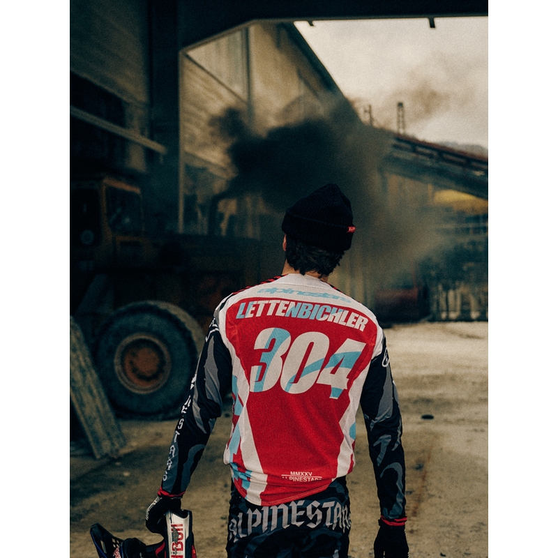 Τζέρσεϊ motocross Beast Coast περιορισμένης έκδοσης Alpinestars Techstar γκρι-μαύρο-πορτοκαλί