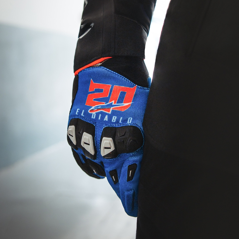 Συλλογή γαντιών μοτοσικλέτας Alpinestars SP X 1 FQ20 μπλε-μαύρο-φλουορ κόκκινο