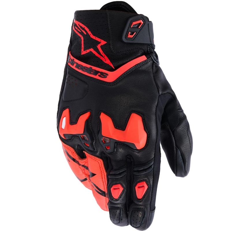 Γάντια μοτοσικλέτας Alpinestars SP-R TECH μαύρο-φθορίζον κόκκινο