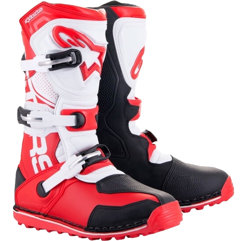 Alpinestars Tech Trial μπότες μοτοσικλέτας λευκό-κόκκινο-μαύρο