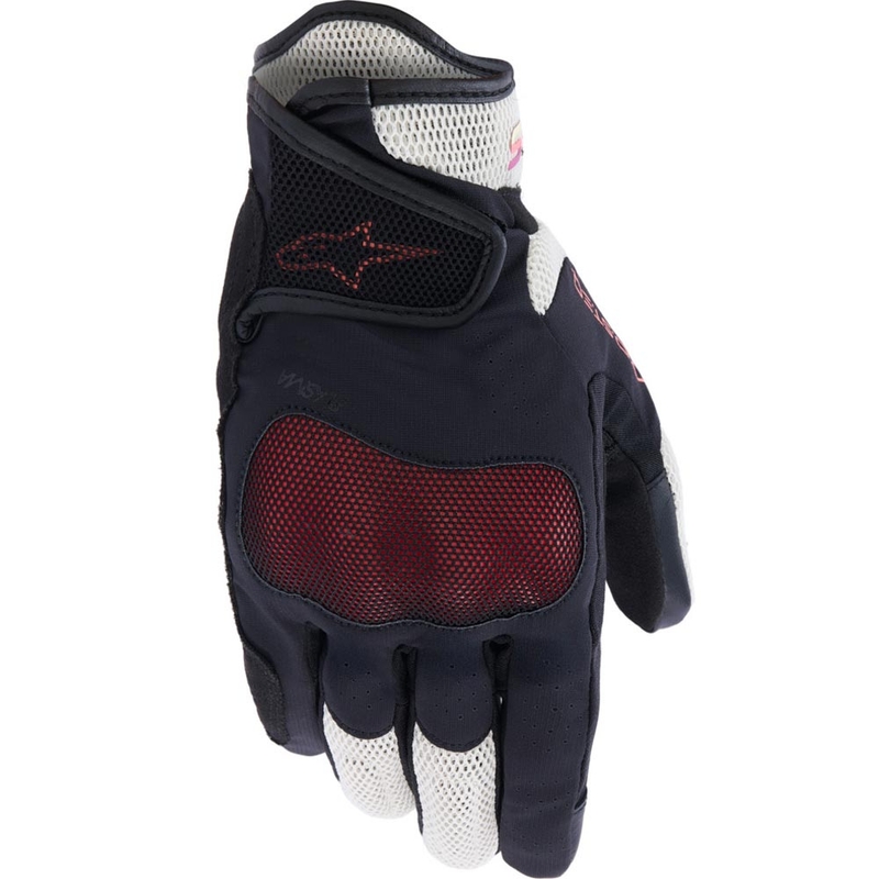 Γυναικεία γάντια μοτοσικλέτας Alpinestars Stella Mogress Airflow μπεζ-μαύρο-ροζ