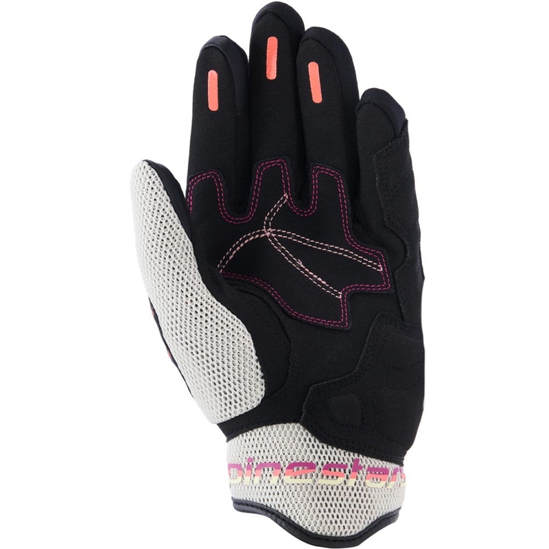 Γυναικεία γάντια μοτοσικλέτας Alpinestars Stella Mogress Airflow μπεζ-μαύρο-ροζ