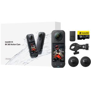 Κάμερα δράσης μοτοσικλέτας Insta360 X5 σε μαύρο χρώμα