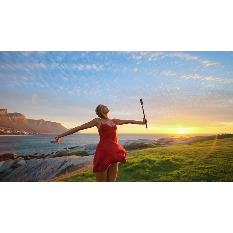 Κάμερα δράσης Insta360 X5 σε μαύρο χρώμα