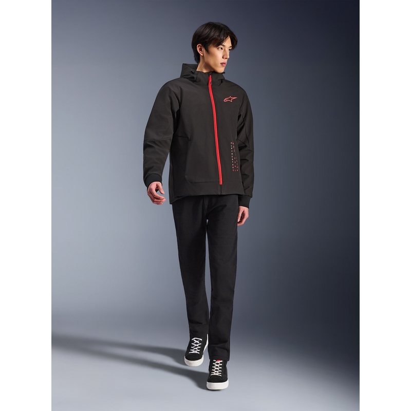 Φούτερ μοτοσικλέτας Alpinestars RADIUM TECH HOODIE μαύρο-κόκκινο