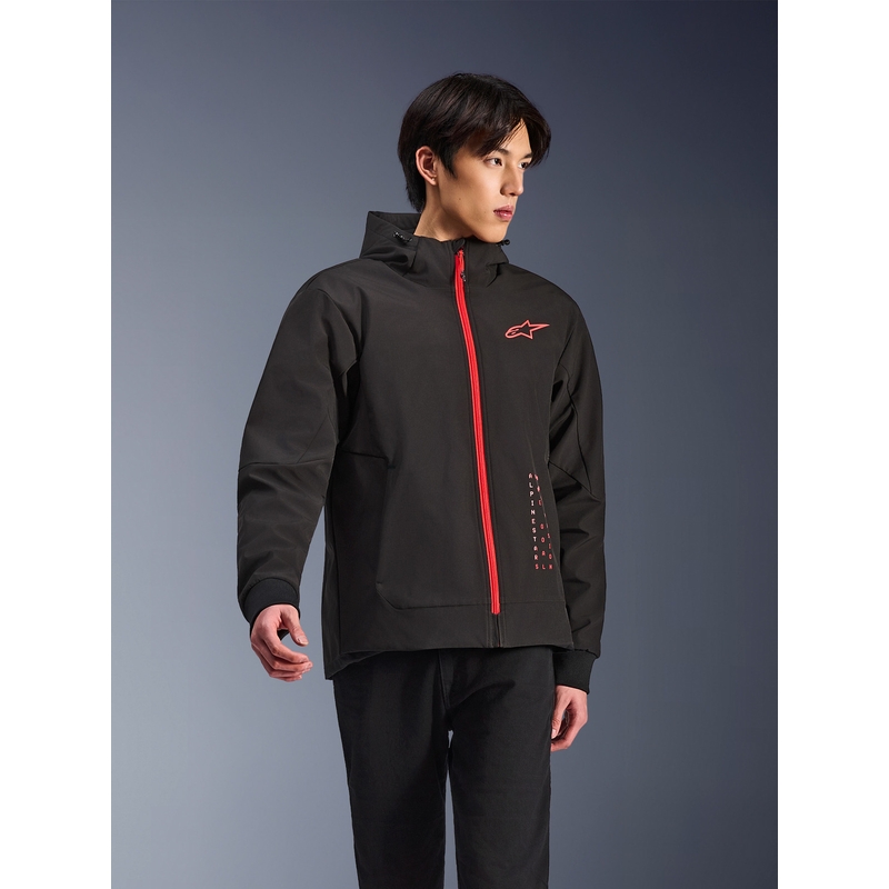 Φούτερ μοτοσικλέτας Alpinestars RADIUM TECH HOODIE μαύρο-κόκκινο