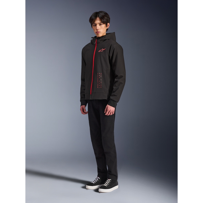 Φούτερ μοτοσικλέτας Alpinestars RADIUM TECH HOODIE μαύρο-κόκκινο