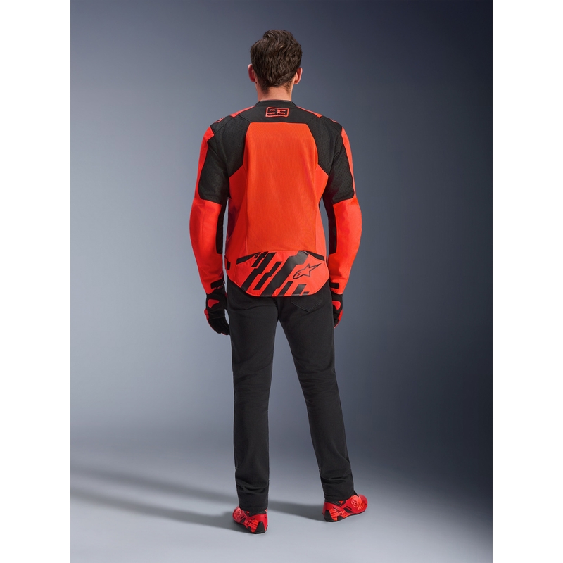 Μπουφάν μοτοσικλέτας Alpinestars T-SPS Air V2 MM93, συλλογή fluo, κόκκινο-μαύρο