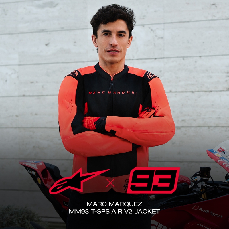 Μπουφάν μοτοσικλέτας Alpinestars T-SPS Air V2 MM93, συλλογή fluo, κόκκινο-μαύρο