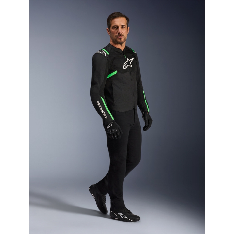 Μπουφάν μοτοσικλέτας Alpinestars T-SPS Air V2 μαύρο-φλουορ πράσινο
