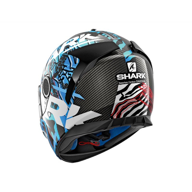 Integrální přilba SHARK SPARTAN CARBON Daksha černo-bílo-modrá