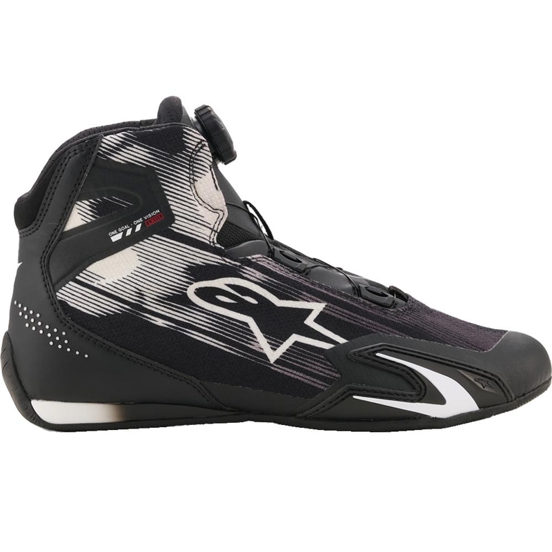 Μπότες μοτοσικλέτας Alpinestars Celer με αεριζόμενους αεραγωγούς, μαύρο-λευκό