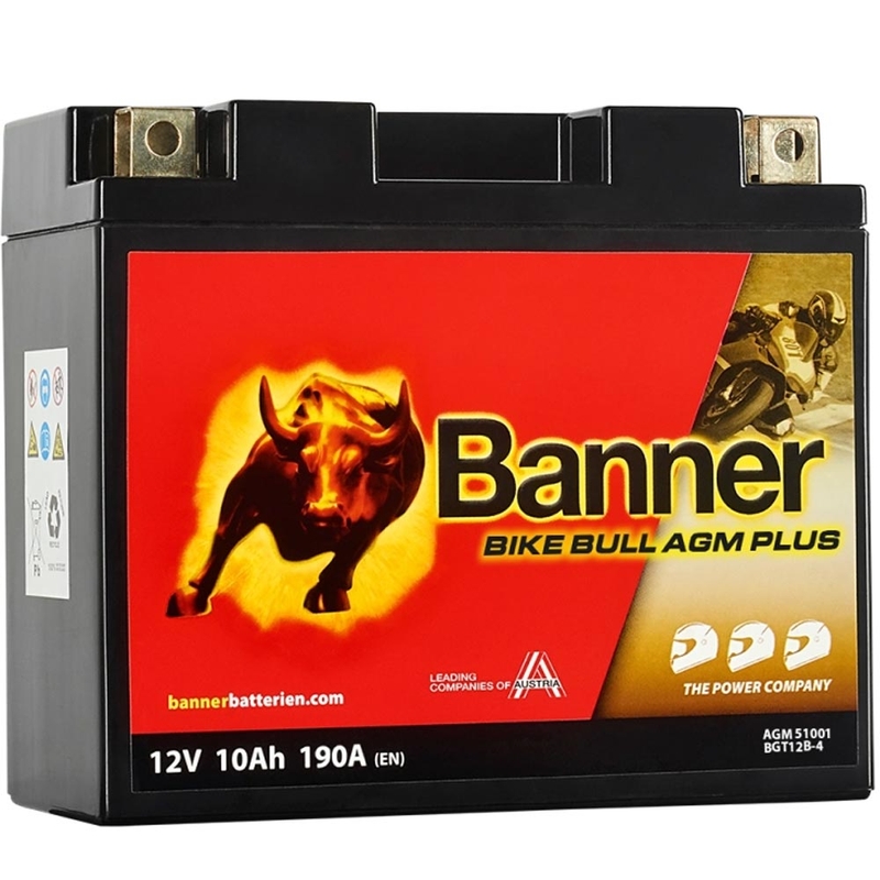 Μπαταρία AGM Banner Bike Bull AGM PLUS AGM PLUS 510 01 / BGT12B-4 - GT12B-4