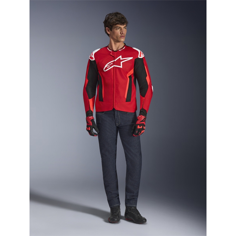 Μπουφάν μοτοσικλέτας Alpinestars T-GP Air κόκκινο-φλουορ κόκκινο-λευκό-μαύρο
