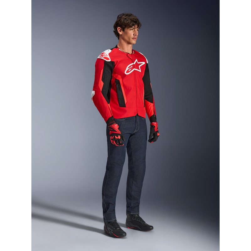 Μπουφάν μοτοσικλέτας Alpinestars T-GP Air κόκκινο-φλουορ κόκκινο-λευκό-μαύρο