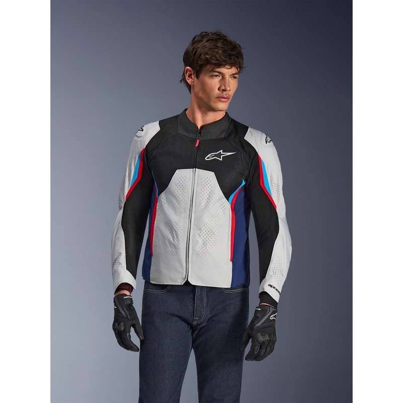 Μπουφάν μοτοσικλέτας Alpinestars AST V3 Air λευκό-μπλε-κόκκινο-μαύρο
