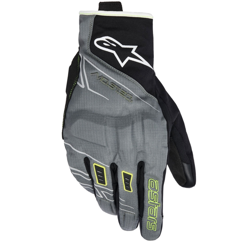 Γάντια μοτοσικλέτας Alpinestars MOBLAST WATERPROOF γκρι-μαύρο-φθοροκίτρινο-λευκό