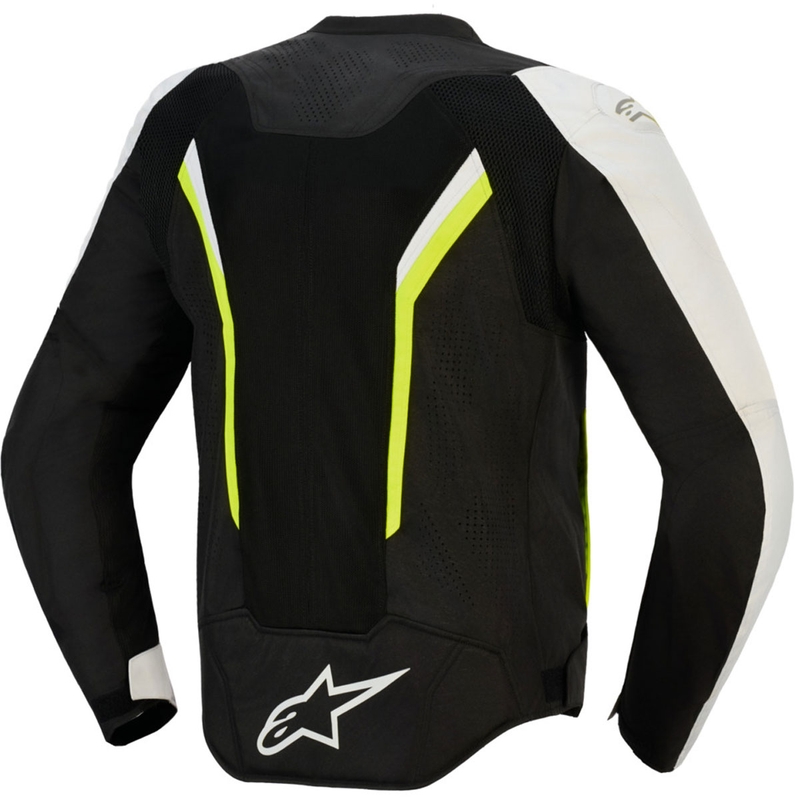 Μπουφάν μοτοσικλέτας Alpinestars AST V3 Air λευκό-φθορίζον κίτρινο-μαύρο