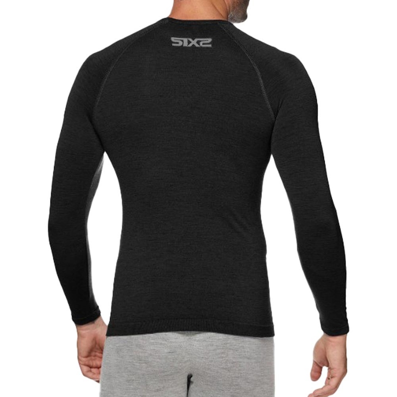 Θερμικό μακρυμάνικο μπλουζάκι SIXS TS2 MERINOS μαύρο