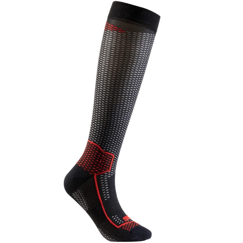 Funkční podkolenky SIXS LONG V3 černý carbon-červené