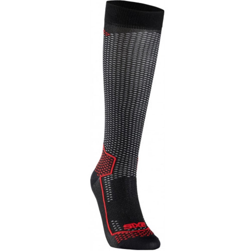 Funkční podkolenky SIXS LONG V3 černý carbon-červené
