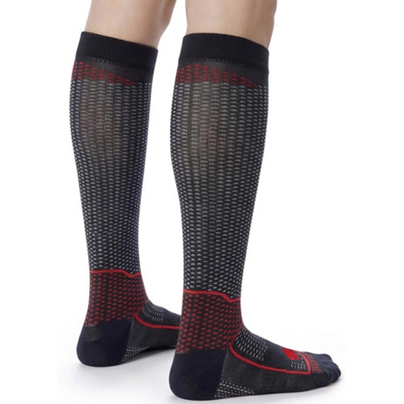 Funkční podkolenky SIXS LONG V3 černý carbon-červené