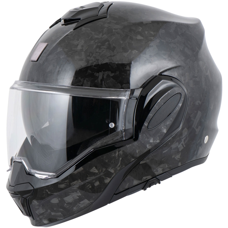 Κράνος μοτοσικλέτας Scorpion EXO-TECH EVO ONYX CARBON, μαύρο, με αναδιπλούμενο κάλυμμα