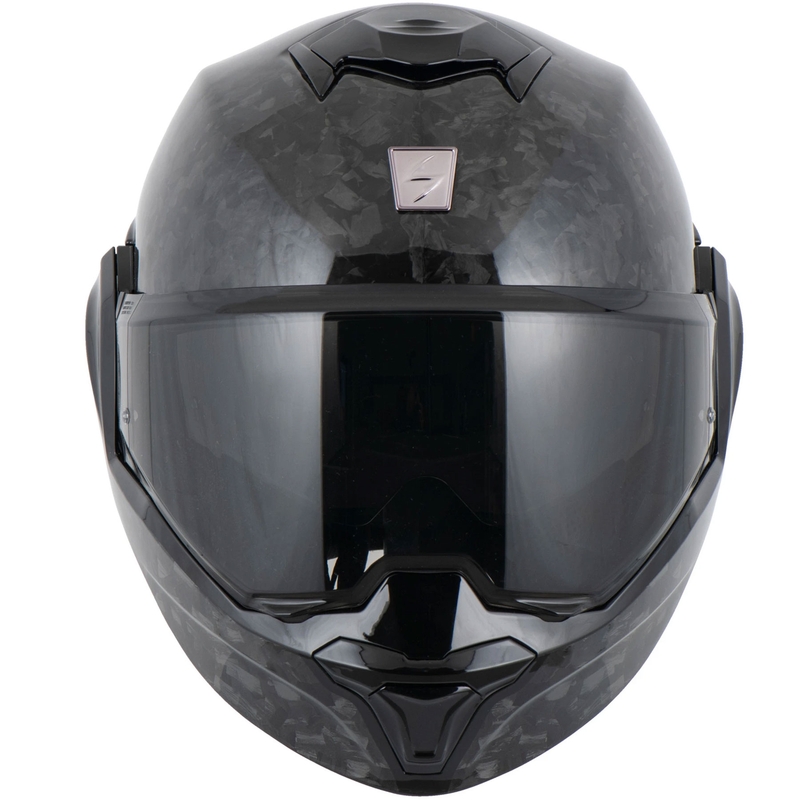 Κράνος μοτοσικλέτας Scorpion EXO-TECH EVO ONYX CARBON, μαύρο, με αναδιπλούμενο κάλυμμα