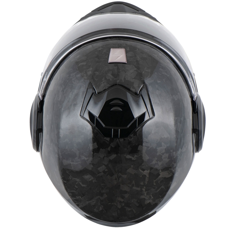 Κράνος μοτοσικλέτας Scorpion EXO-TECH EVO ONYX CARBON, μαύρο, με αναδιπλούμενο κάλυμμα