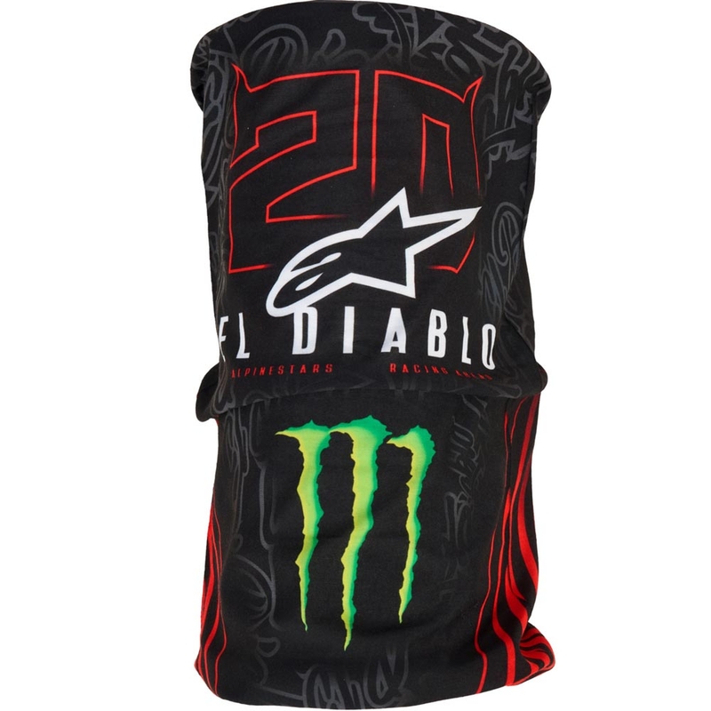 Γκέτα λαιμού Alpinestars FQ20 Monster Collection μαύρη-φθορίζουσα-μπλε-πράσινη